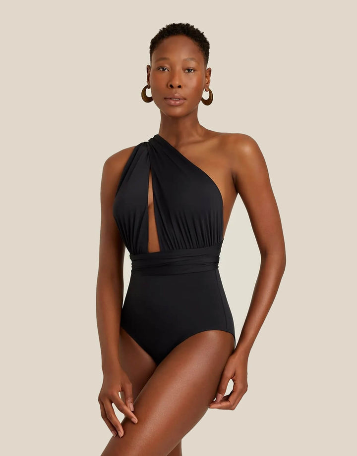 Lenny Niemeyer Chic Halter One Piece Swimsuit Black