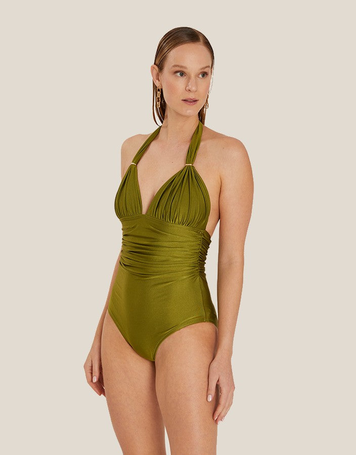 Lenny Niemeyer Adjustable Halter One Piece Sage Green