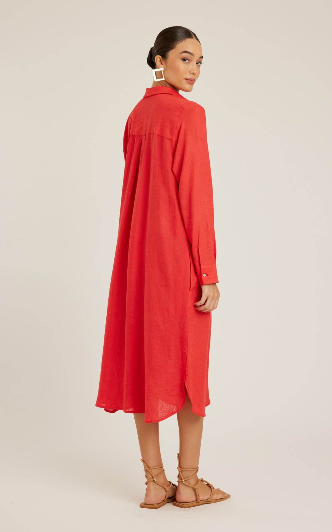 Lenny Niemeyer Chemisier Midi Shirtdress Watermelon - Red