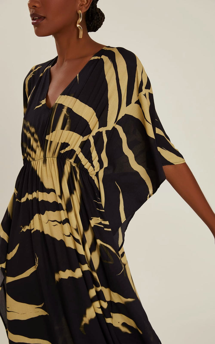 Lenny Niemeyer Reflection Gathered Kaftan Black