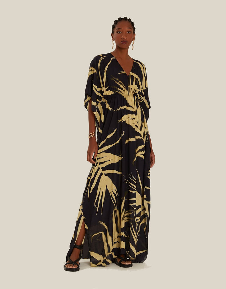 Lenny Niemeyer Reflection Gathered Kaftan Black