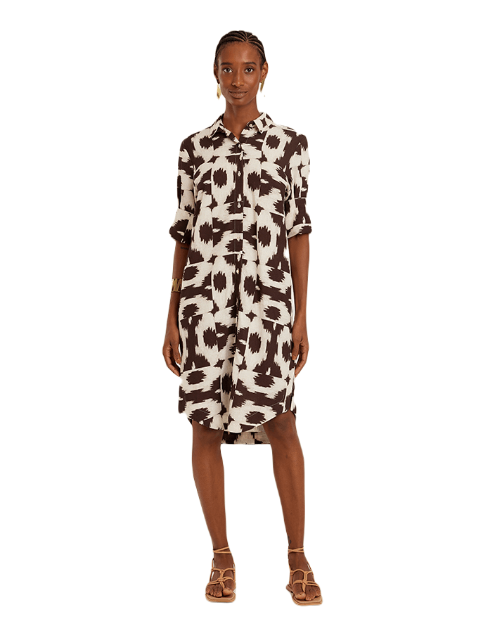 Lenny Niemeyer Chemisier Midi Shirtdress Puglia brown print