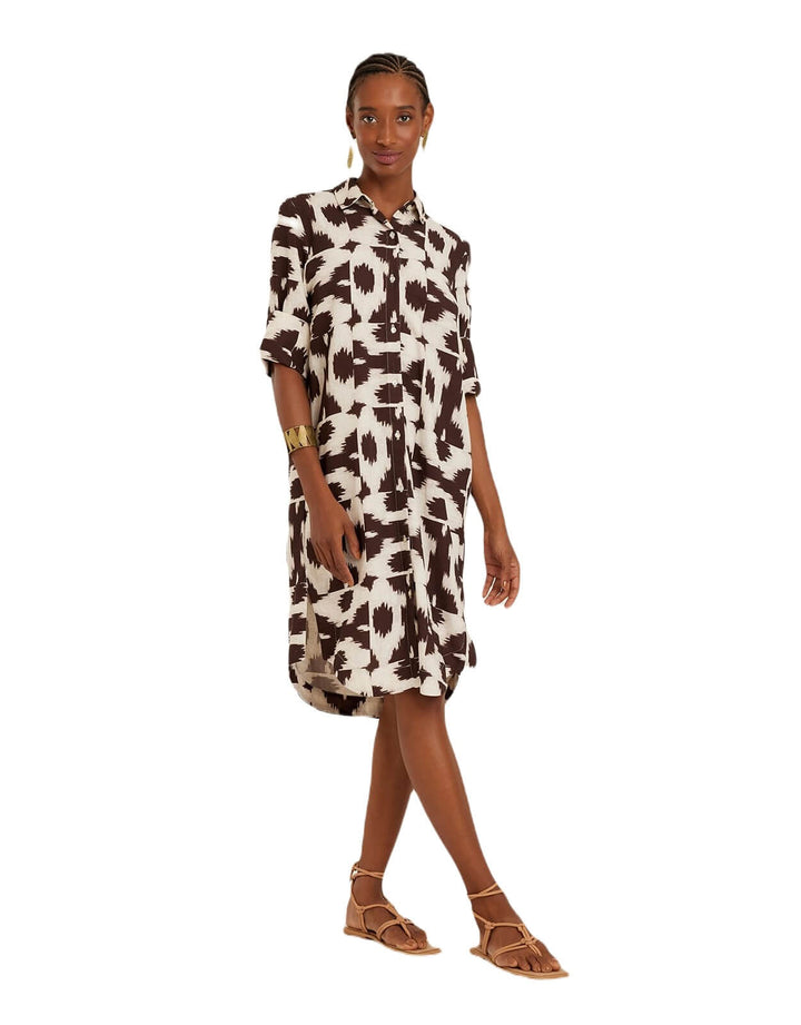 Lenny Niemeyer Chemisier Midi Shirtdress Puglia brown print