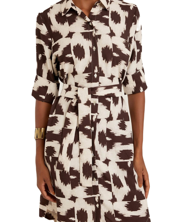 Lenny Niemeyer Chemisier Midi Shirtdress Puglia brown print