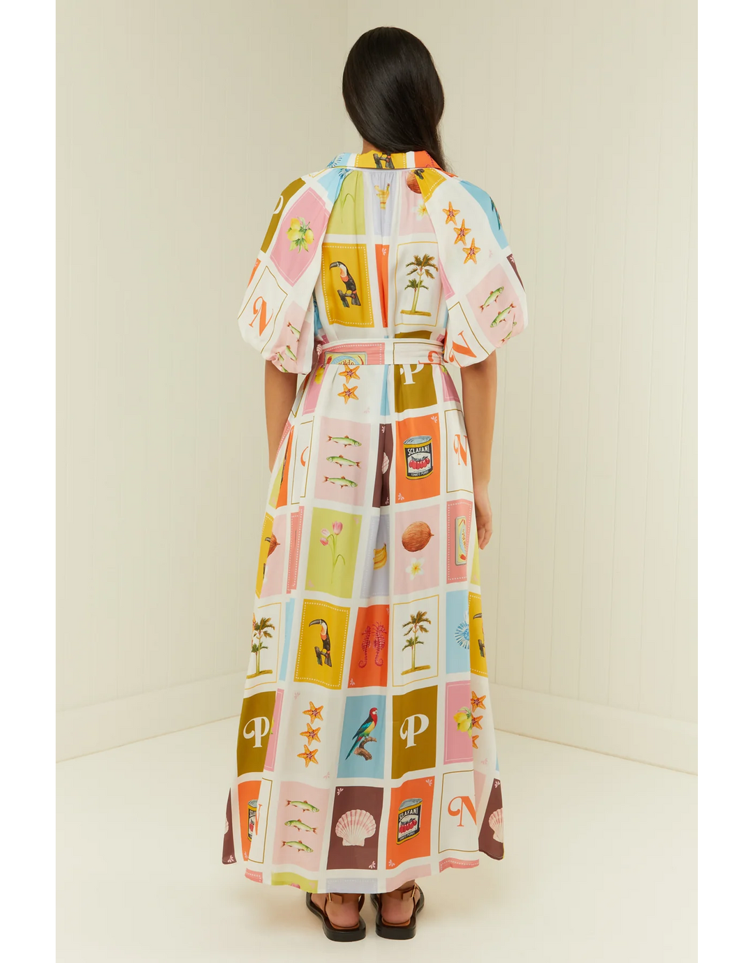 Palm Noosa Carla Maxi Shirt Dress Cartagena Silk Blend Resortwear