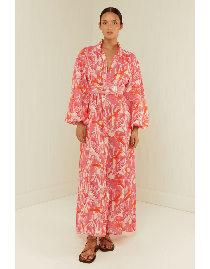 Palm Noosa Noddy Dress Pink Lobster Print