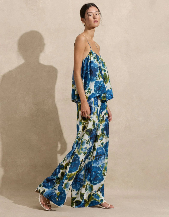 Peony Swimwear Pleated Pant, Marseille