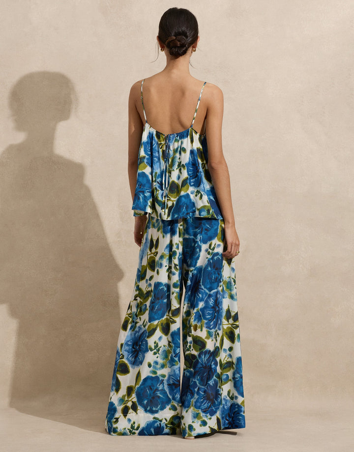 Peony Swimwear Pleated Pant, Marseille