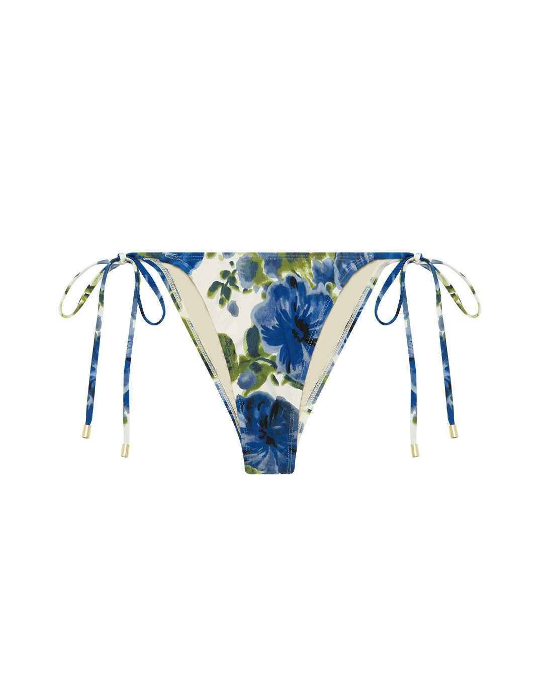  Peony Swimwear String Bikini Bottom, Marseille Floral Blue