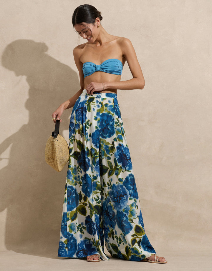 Peony Swimwear Pleated Pant, Marseille