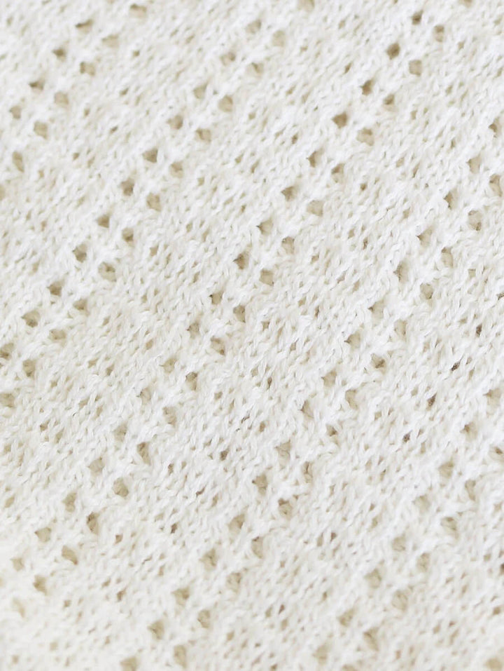 Peony Swimwear Pointelle Mini Dress Fleur - White