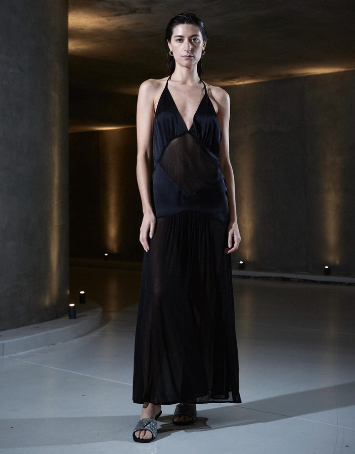 Sleeping with Jacques Diana Slip Dress - Black