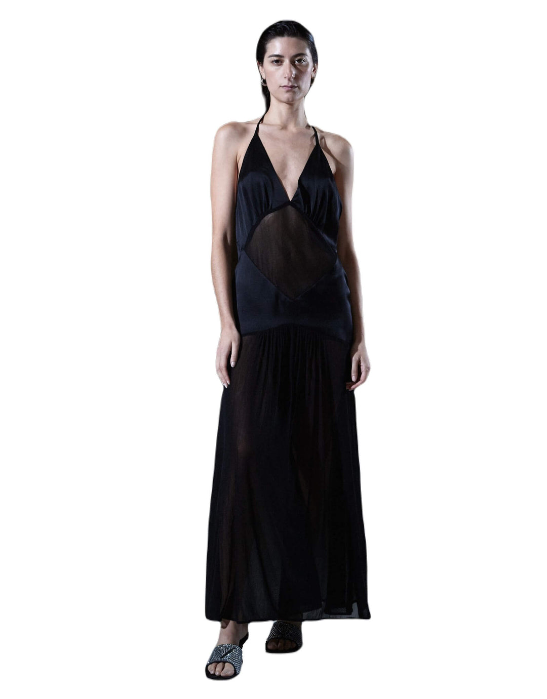 Sleeping with Jacques Diana Slip Dress - Black