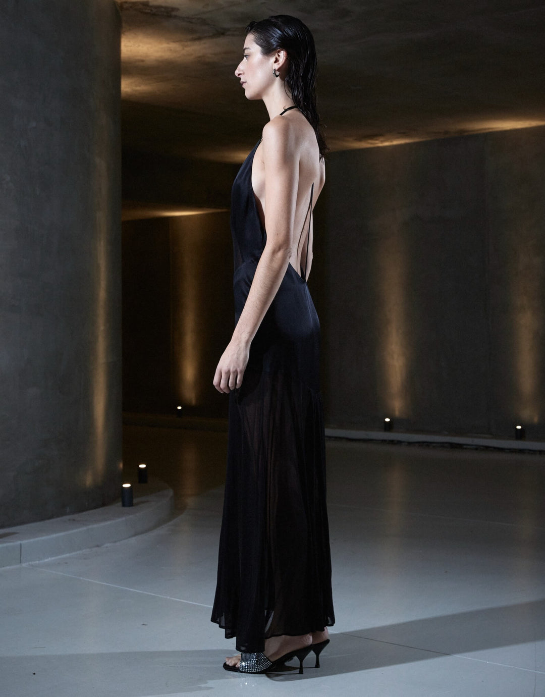 Sleeping with Jacques Diana Slip Dress - Black