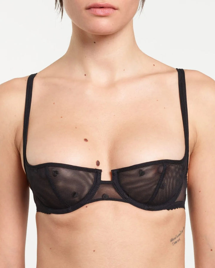 Yasmine Eslami Iris Balcony Bra Black