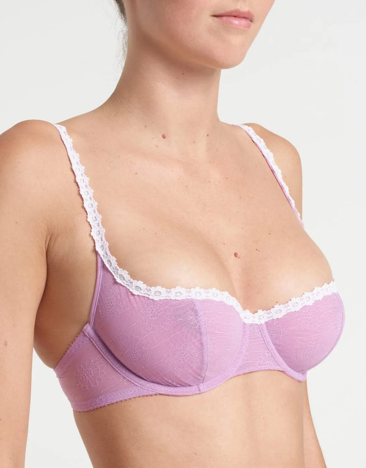 Yasmine Eslami Tamara Balcony Bra Lavender
