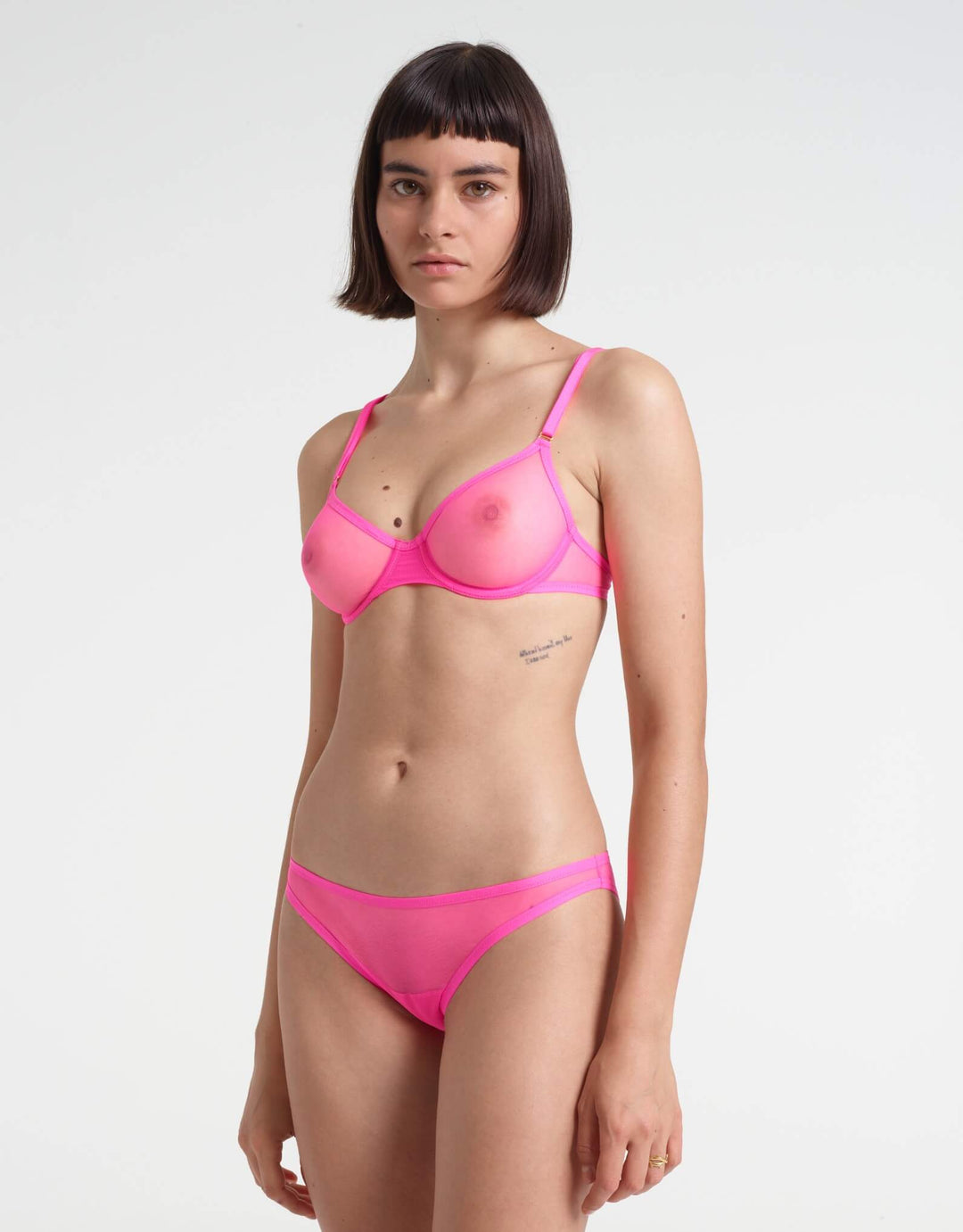 Yasmine Eslami Jeanne Moulded Underwire Bra Happy Bright Pink