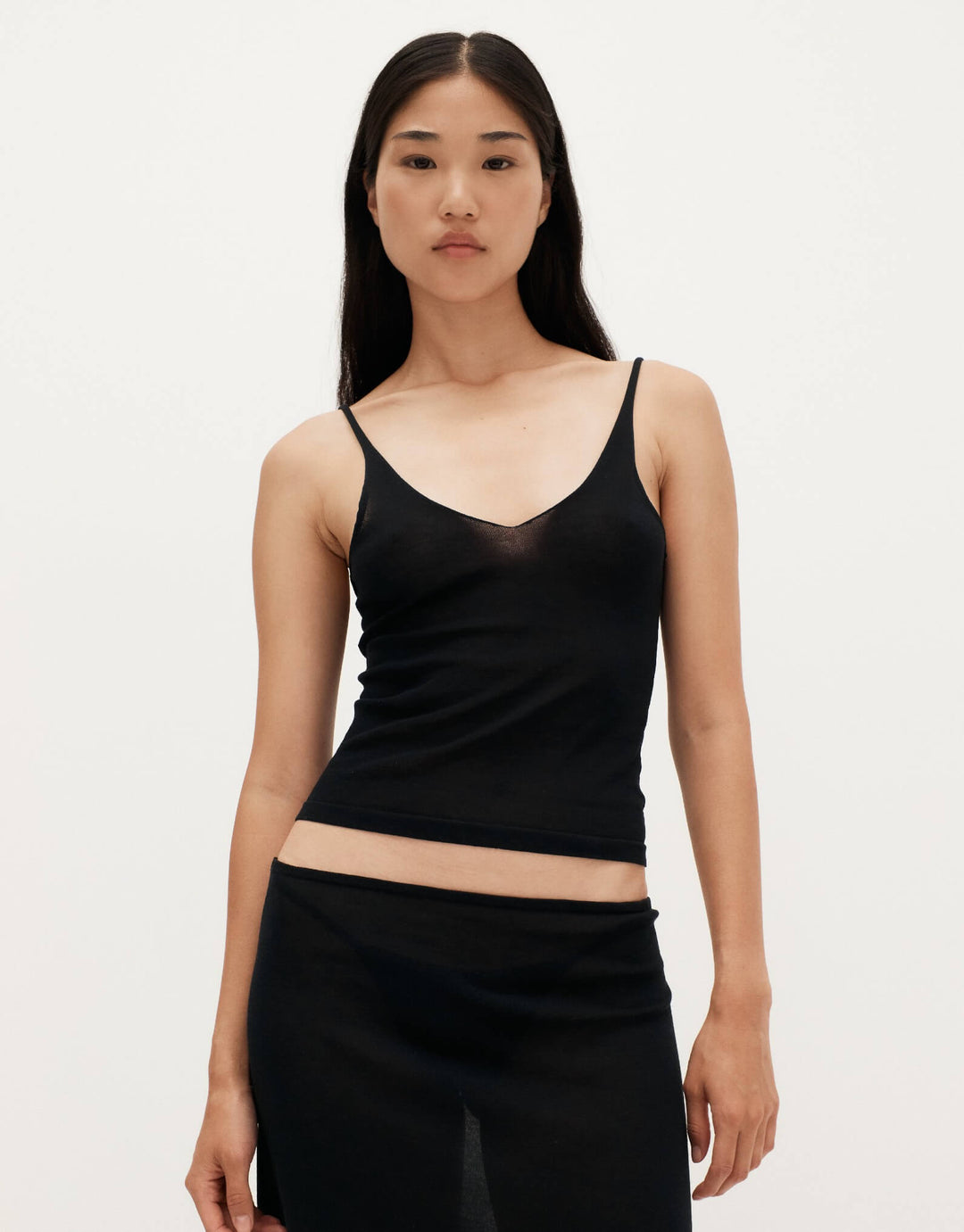 Ziah Sheer Knit Cotton Cami