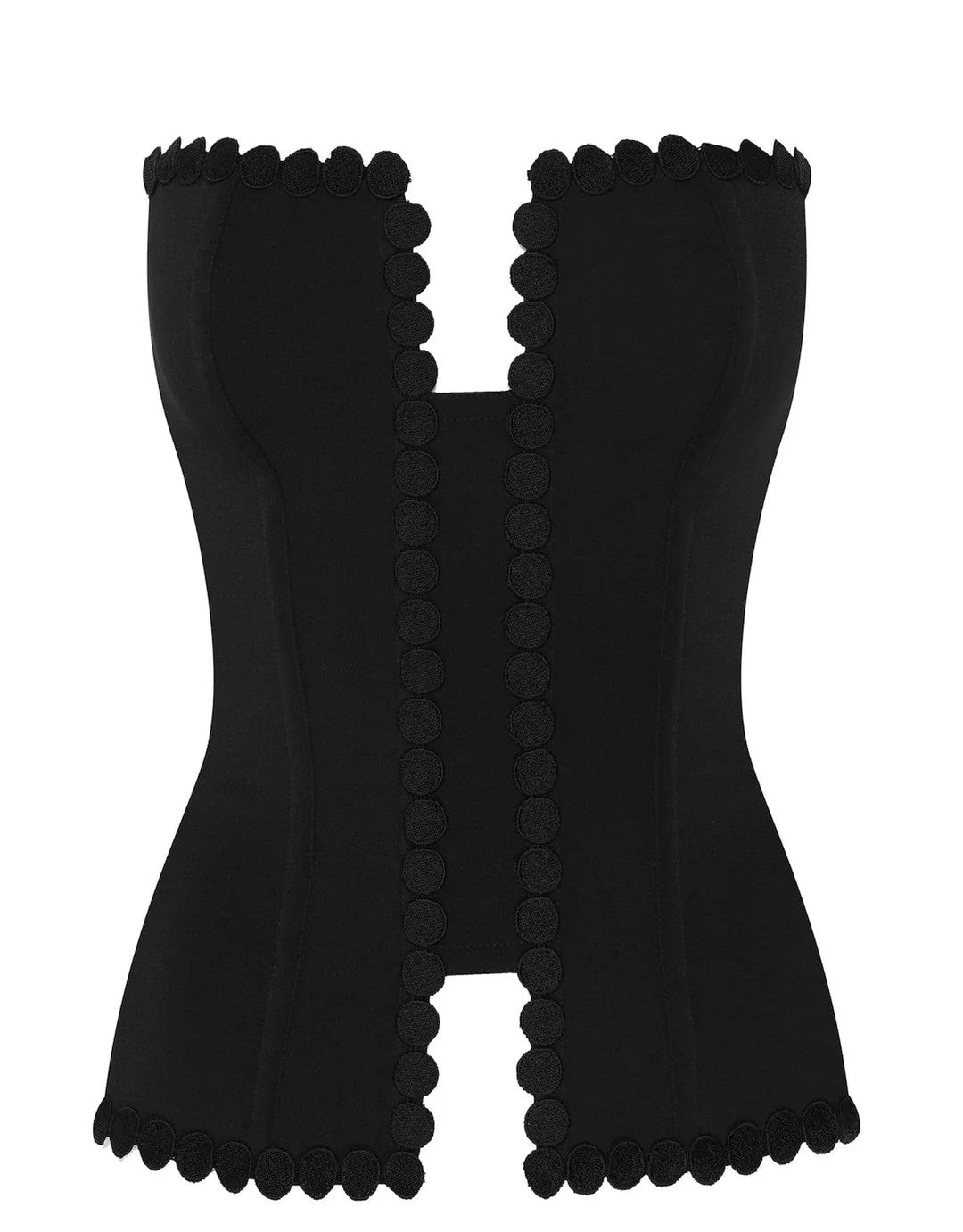 Cadolle Square Neckline Corset Black Luxury Designer French Lingerie