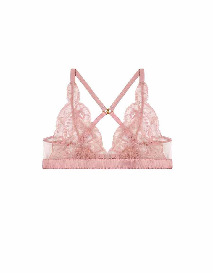 Fleur of England Lyla Lace Bralette Pink