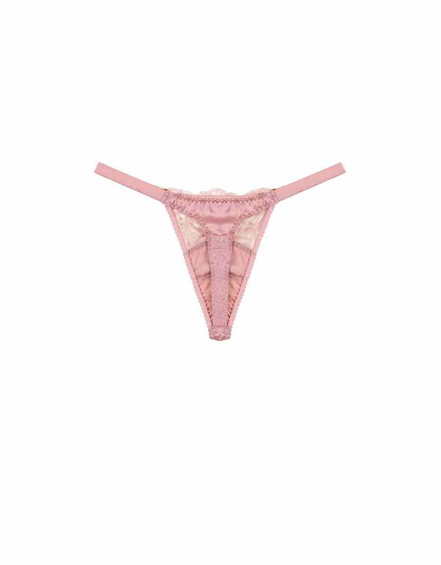 Fleur of England Lyla Strap Thong Pink