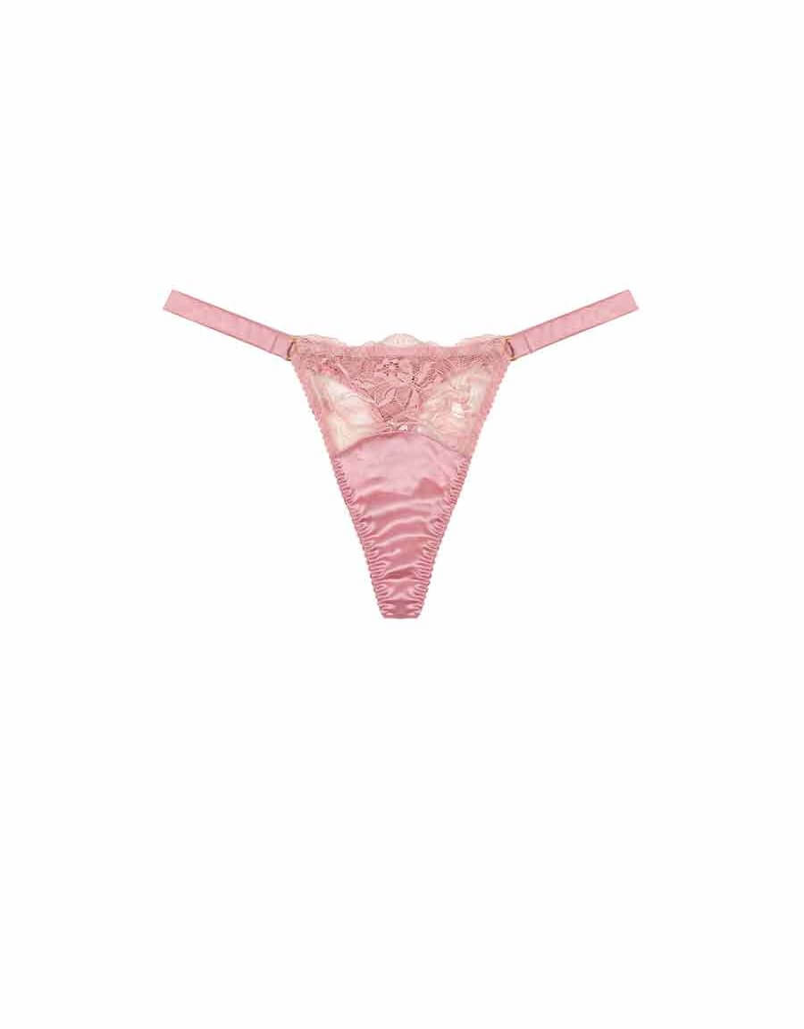 Fleur of England Lyla Strap Thong Pink
