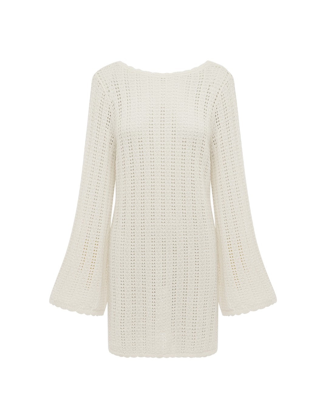 Peony Swimwear Pointelle Mini Dress Fleur - White