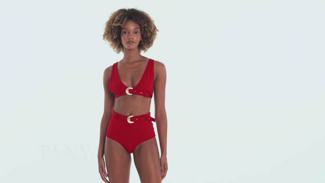 OYE Swimwear Tanya Bikini Top - Blue