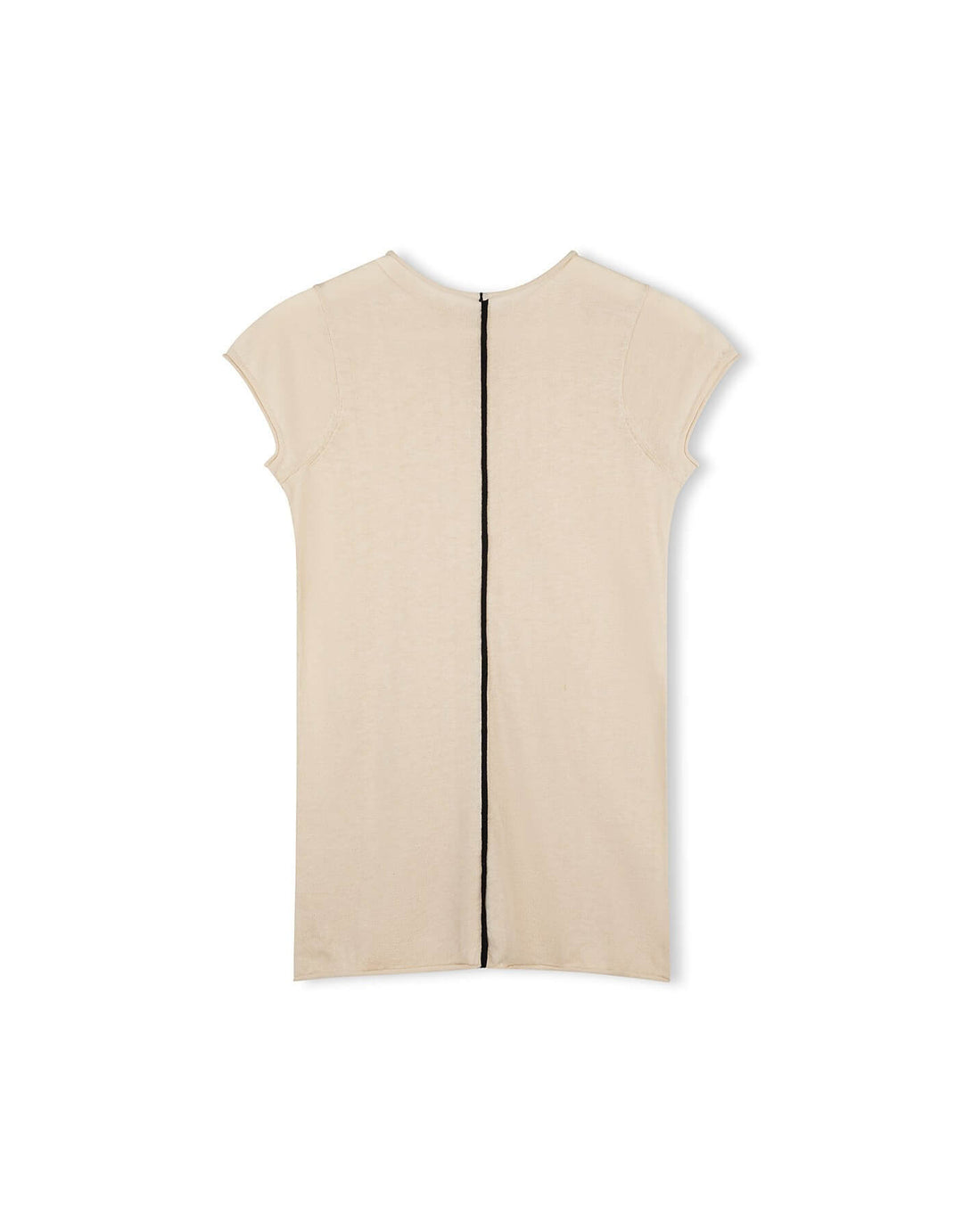 Zulu and Zephyr Stone Contrast Cotton Blend Knit Top