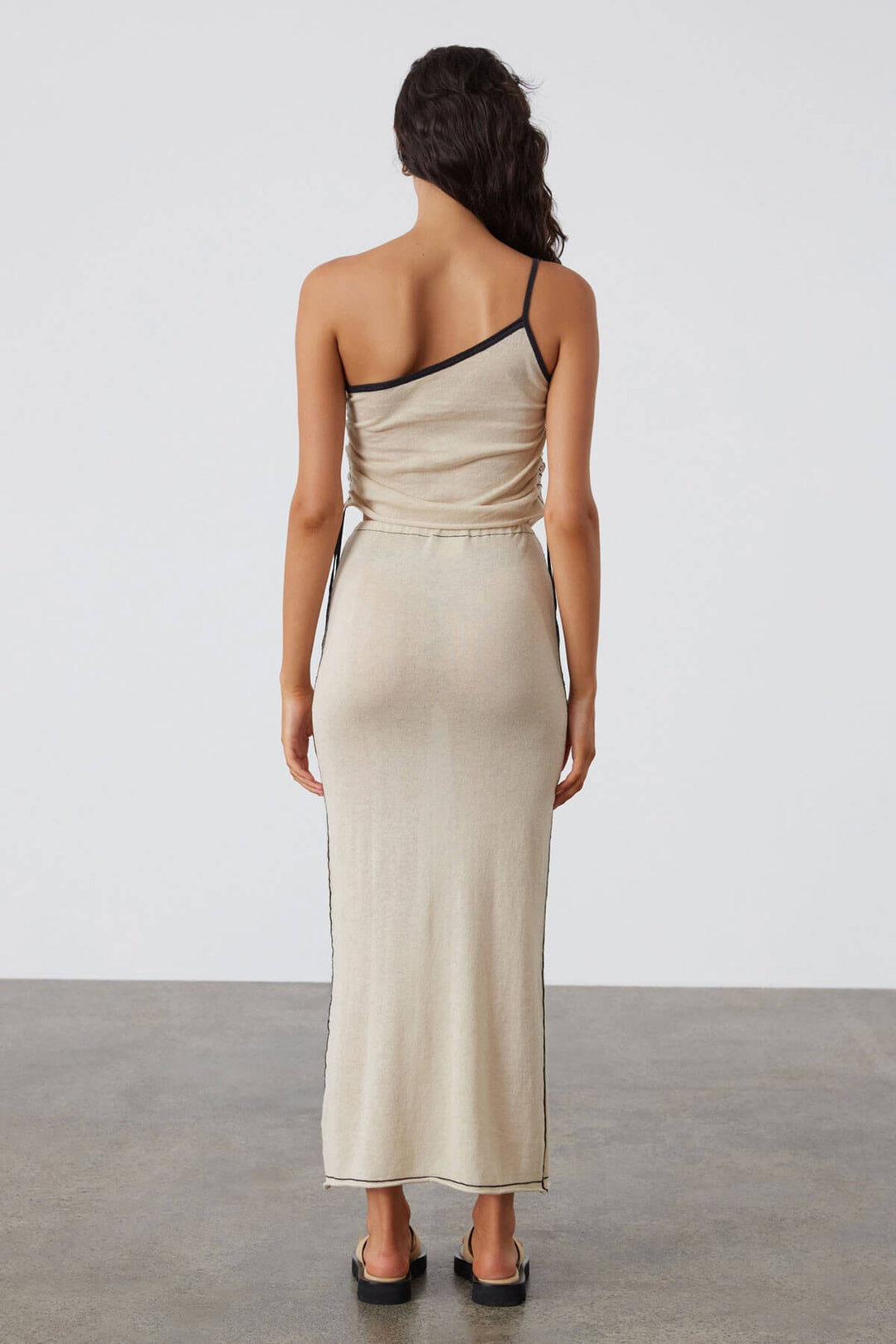 Zulu and Zephyr Stone Contrast Knit Skirt