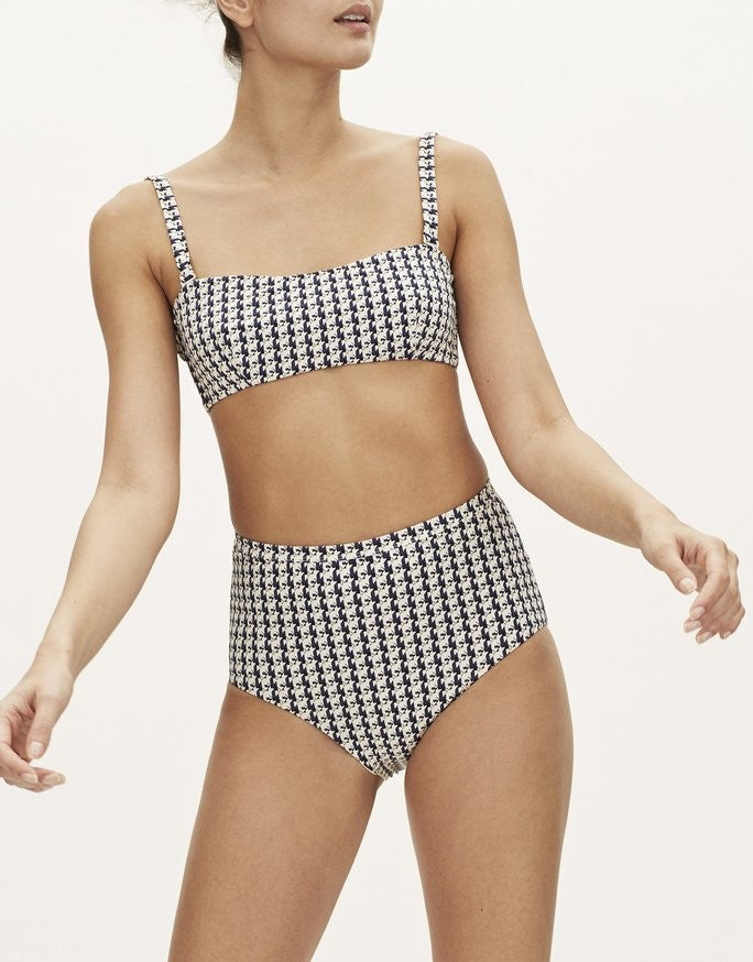 High Waisted Bikini Bottom in Compact Navy