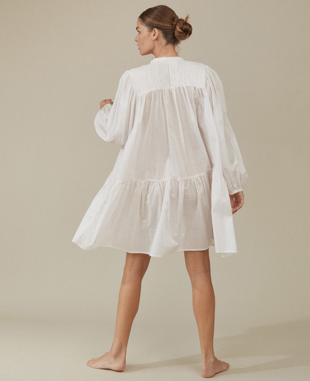 Acacia Frida Cotton Dress Cream, Short summer dress