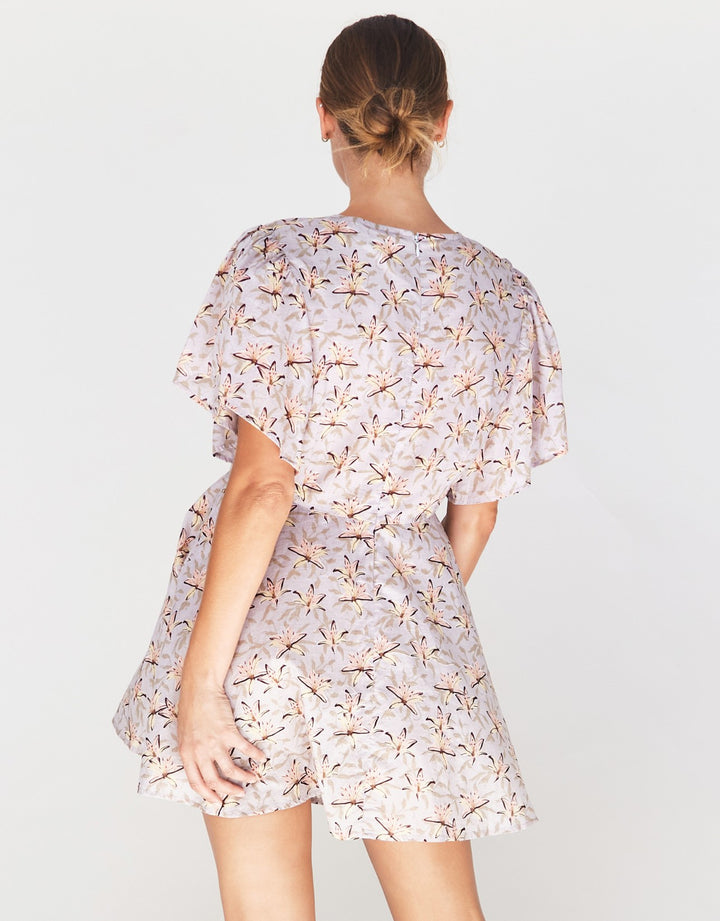 Acacia Rue Short Dress in Lily Organic Cotton