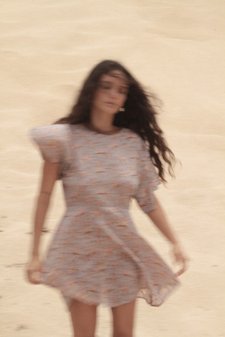 Acacia Rue Short Dress in Lily Organic Cotton