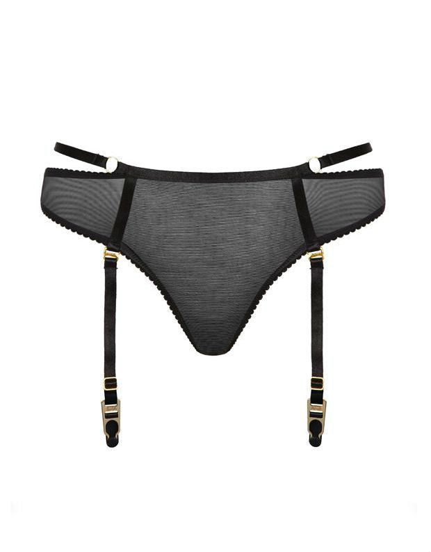 Bordelle Bondage Belle Suspender Brief in Black