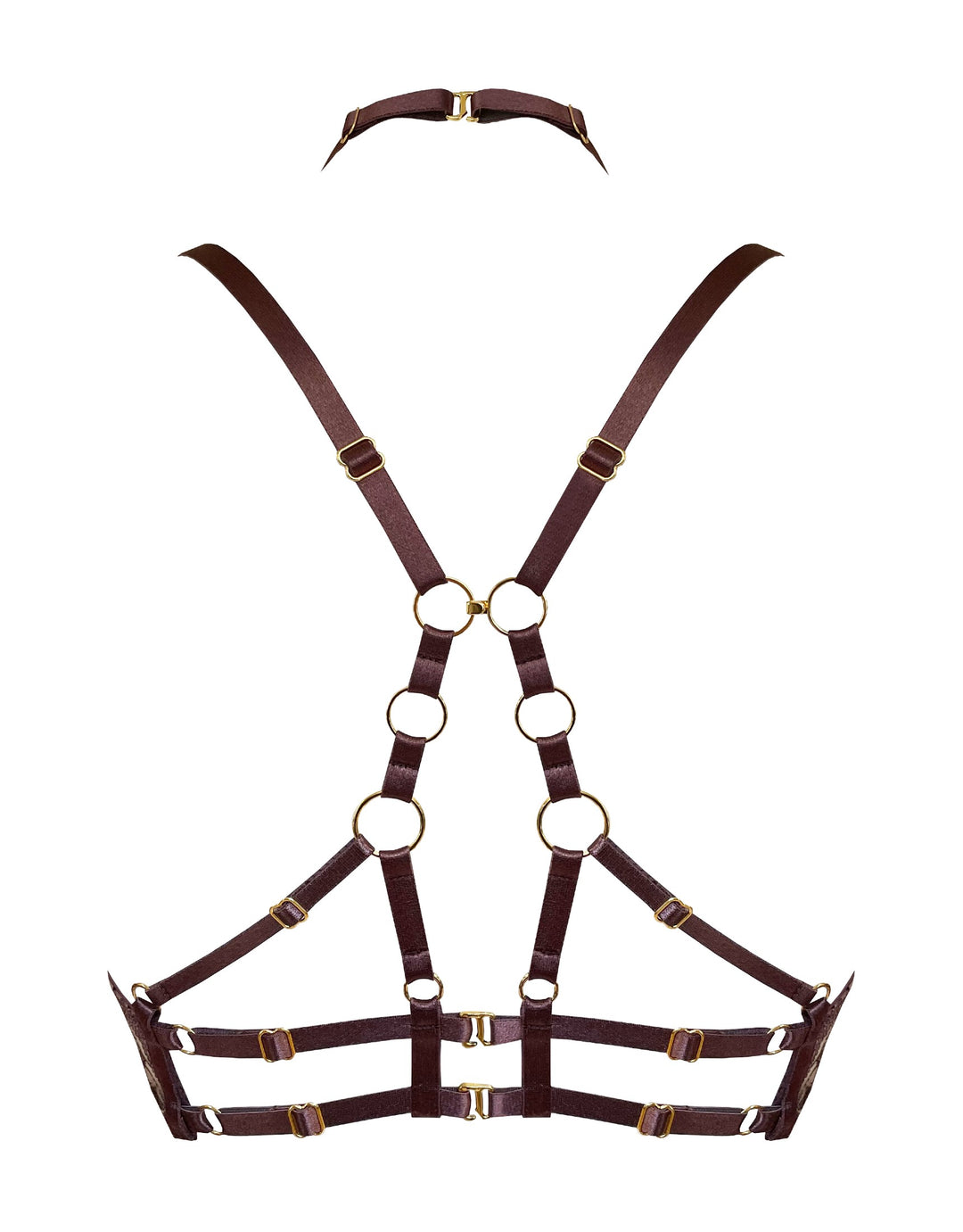 Bordelle Selena Ouvert Wire Bra in Plum