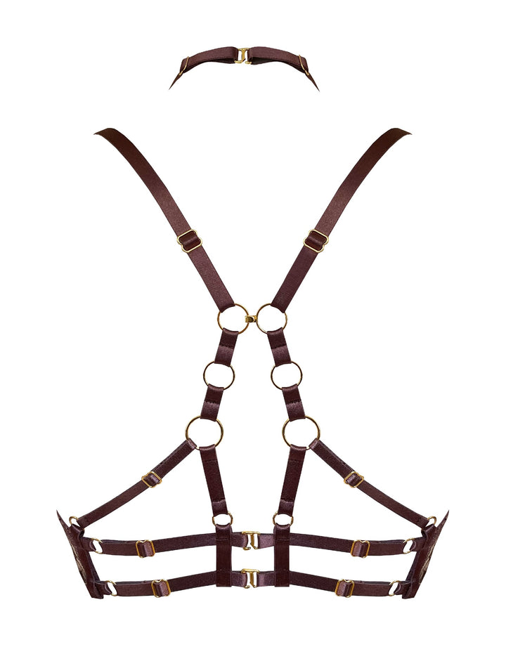 Bordelle Selena Ouvert Wire Bra in Plum