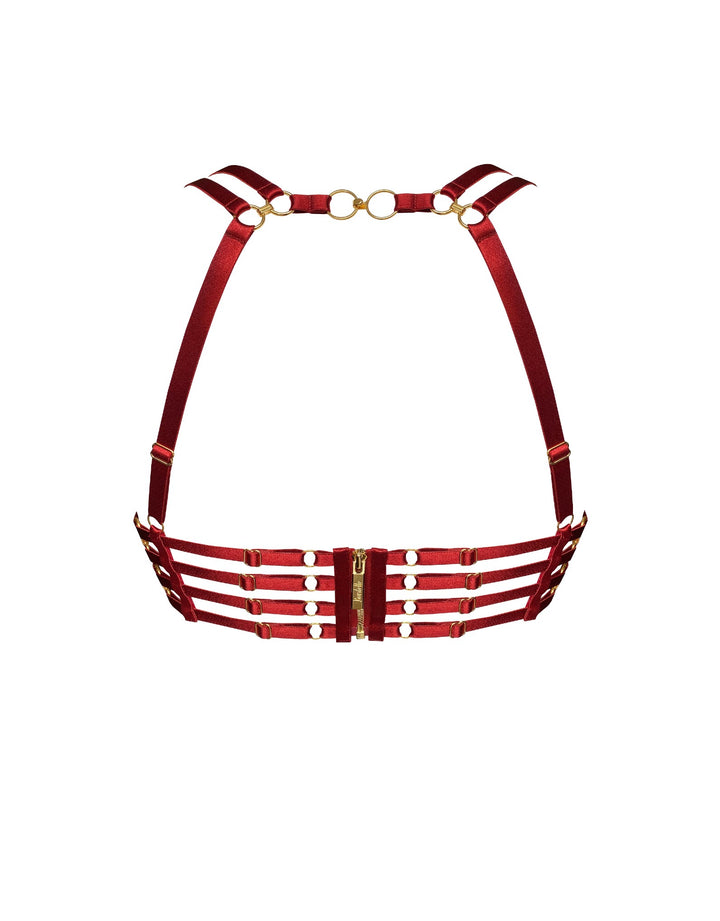 Bordelle Cymatic Plunge Wire Bra Burnt Red