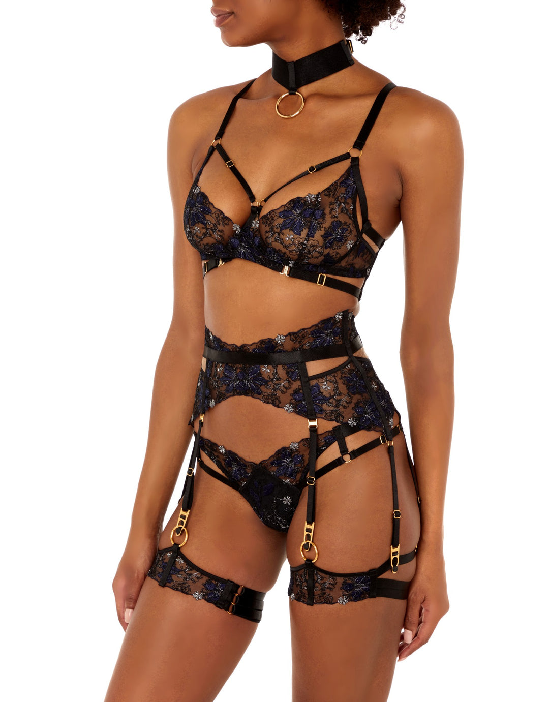 Bordelle Vita Lace Garters Black