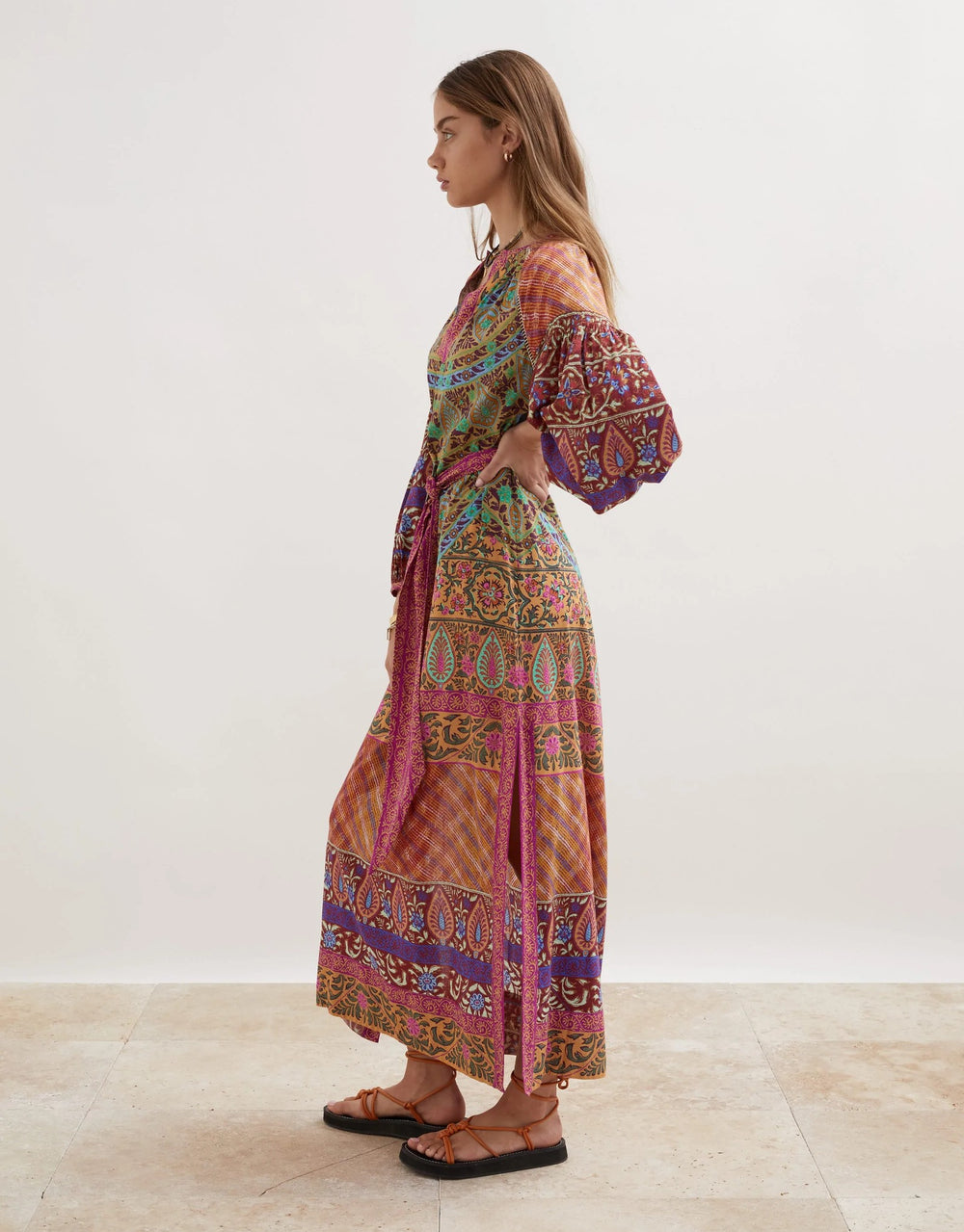 Boteh Es Canar Maxi Smock Dress