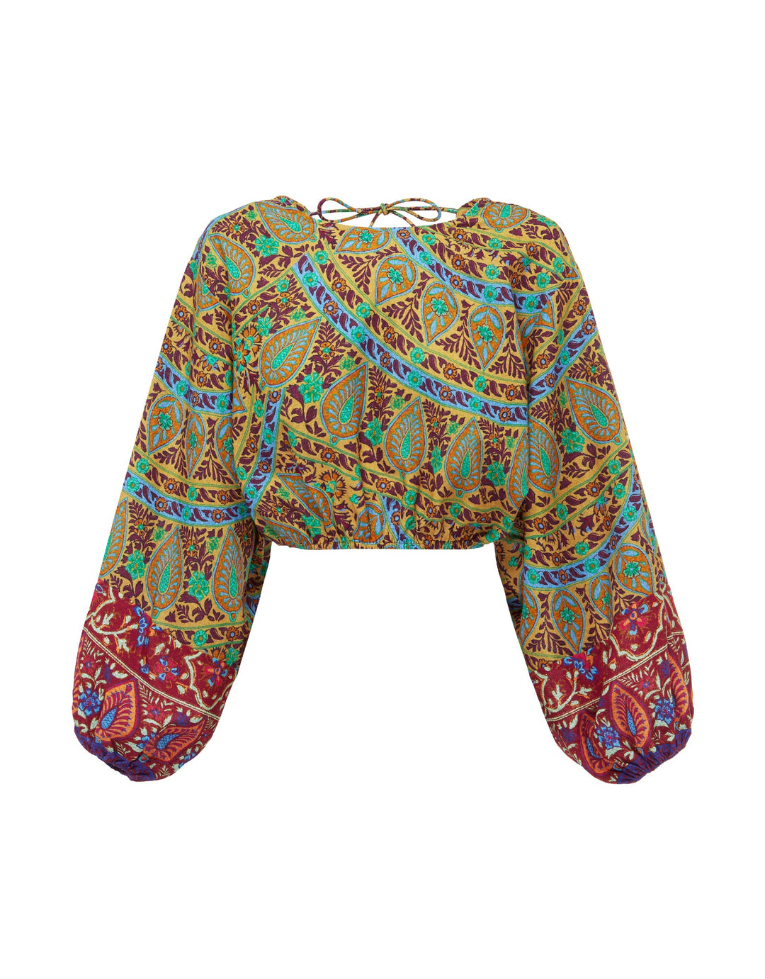 Boteh Es Canar Full Sleeve Crop Top