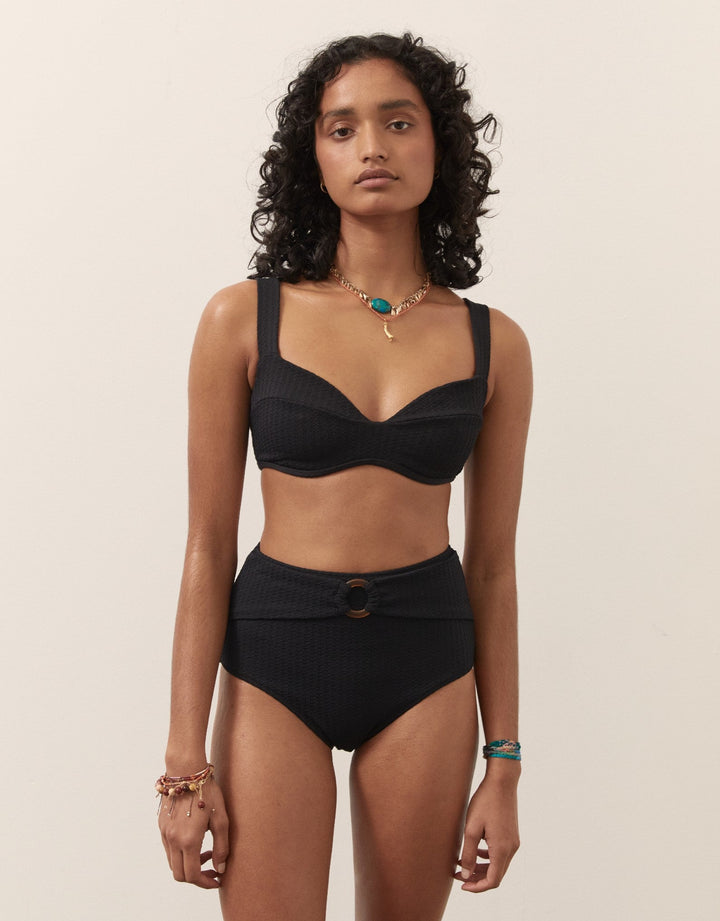 BOTEH  Swimwear RA Freddy Underwire Bikini Top, Black