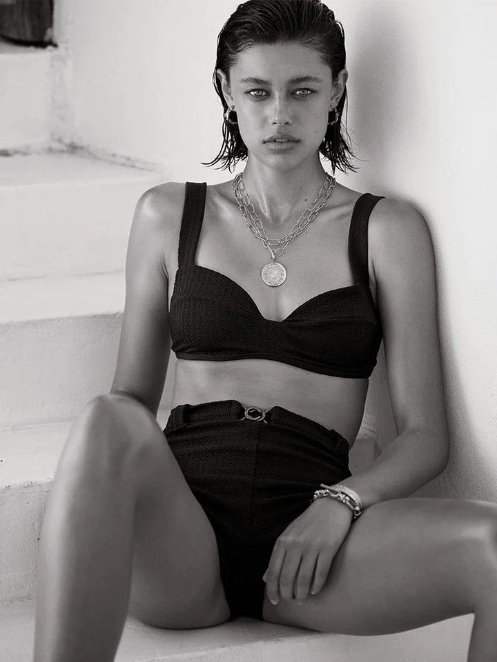 BOTEH  Swimwear RA Freddy Underwire Bikini Top, Black