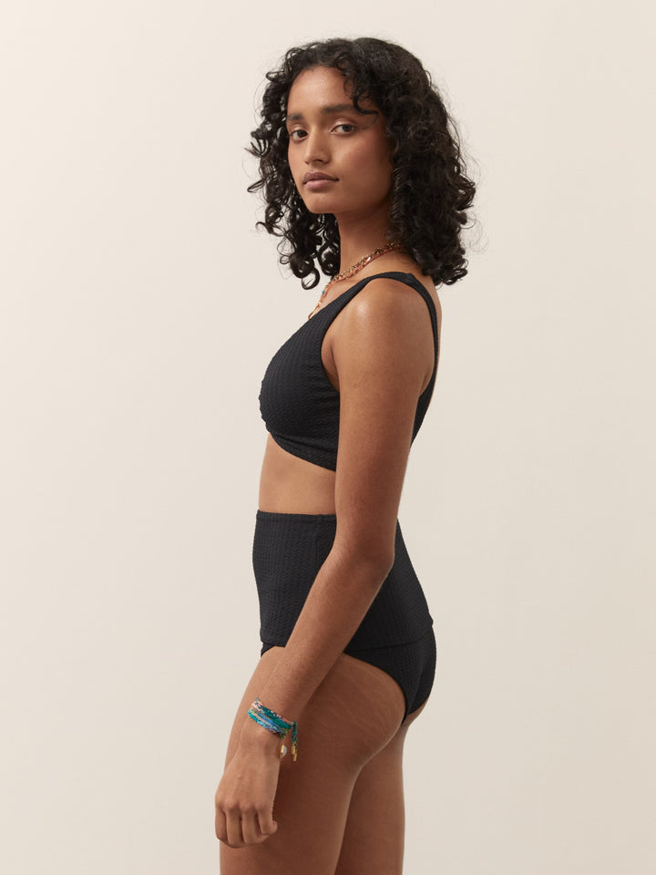 Boteh RA Estel High Waist Bikini Bottom Black