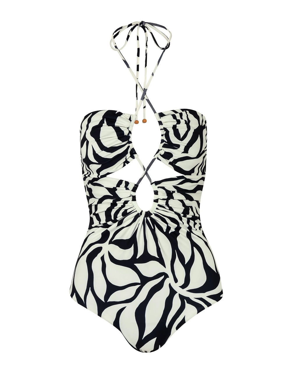 Cala de la Cruz Gemma One Piece Swimsuit black white