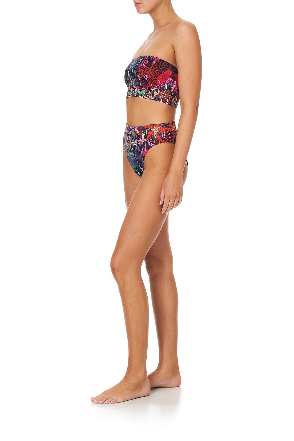 Camilla Reversible Wide Bandeau Bikini Top, Rocket Woman