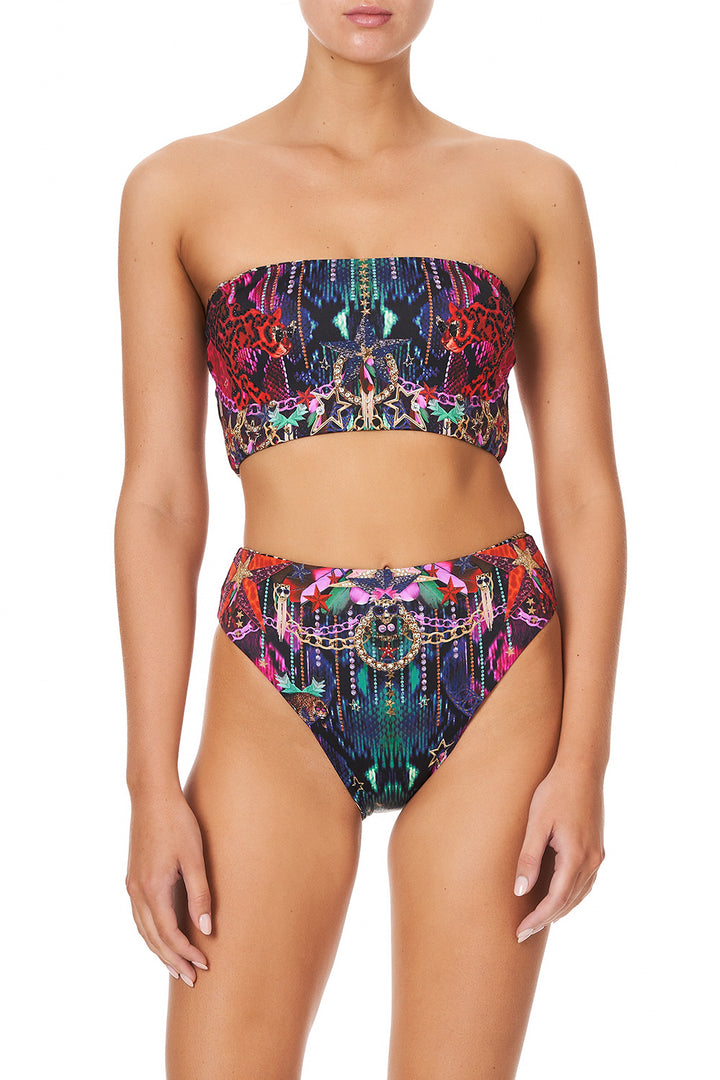 Camilla Reversible High Waist Bikini Bottom, Rocket Woman