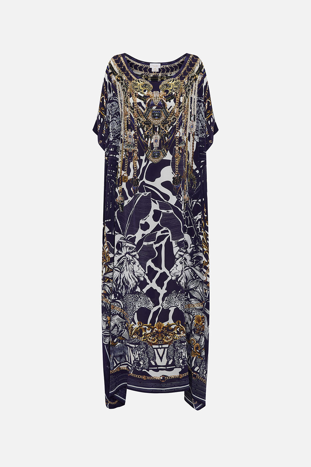 Camilla Round Neck Silk Kaftan Where's Your Head At