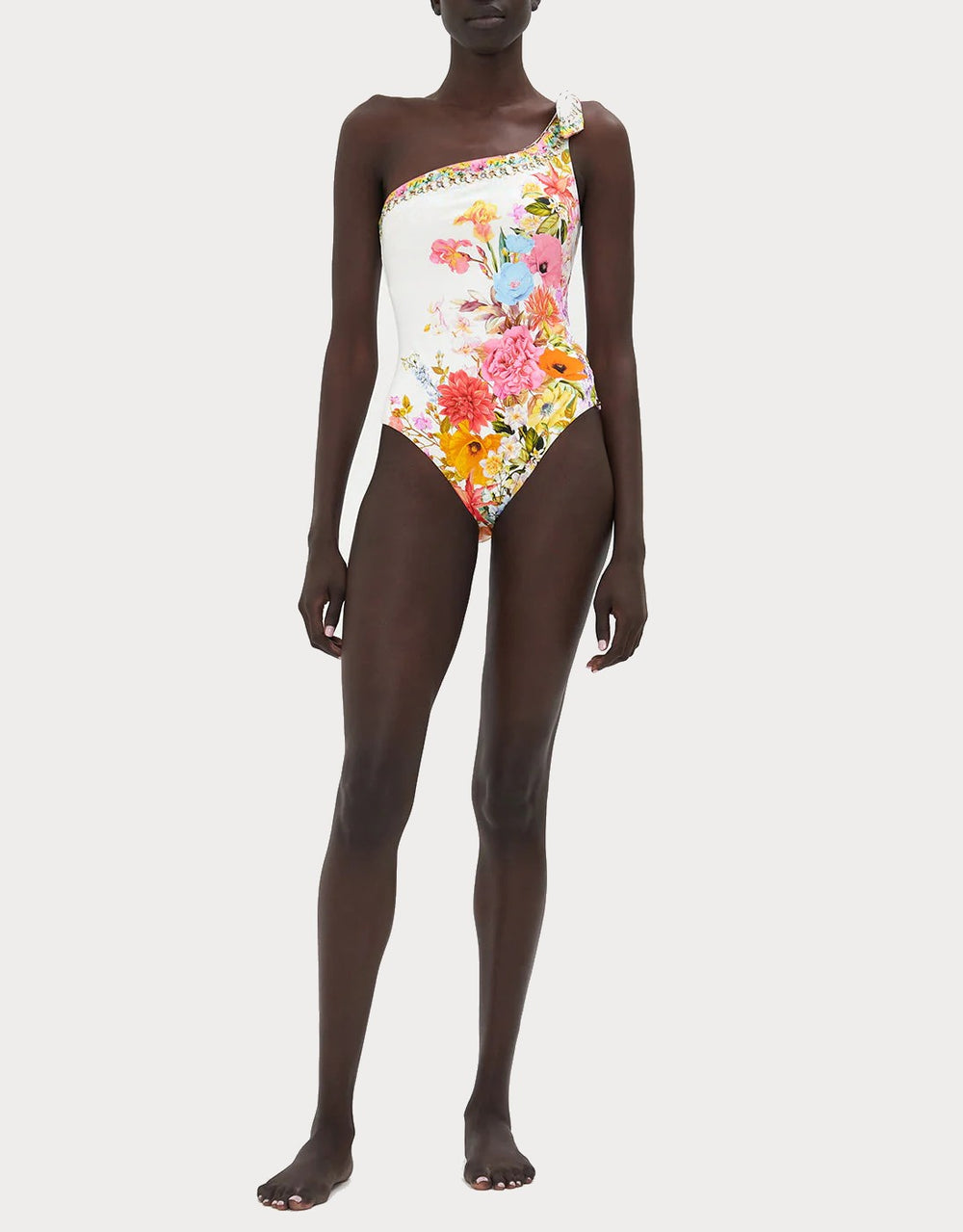 Camilla One Shoulder One Piece Swimsuit, Sunlight Symphony