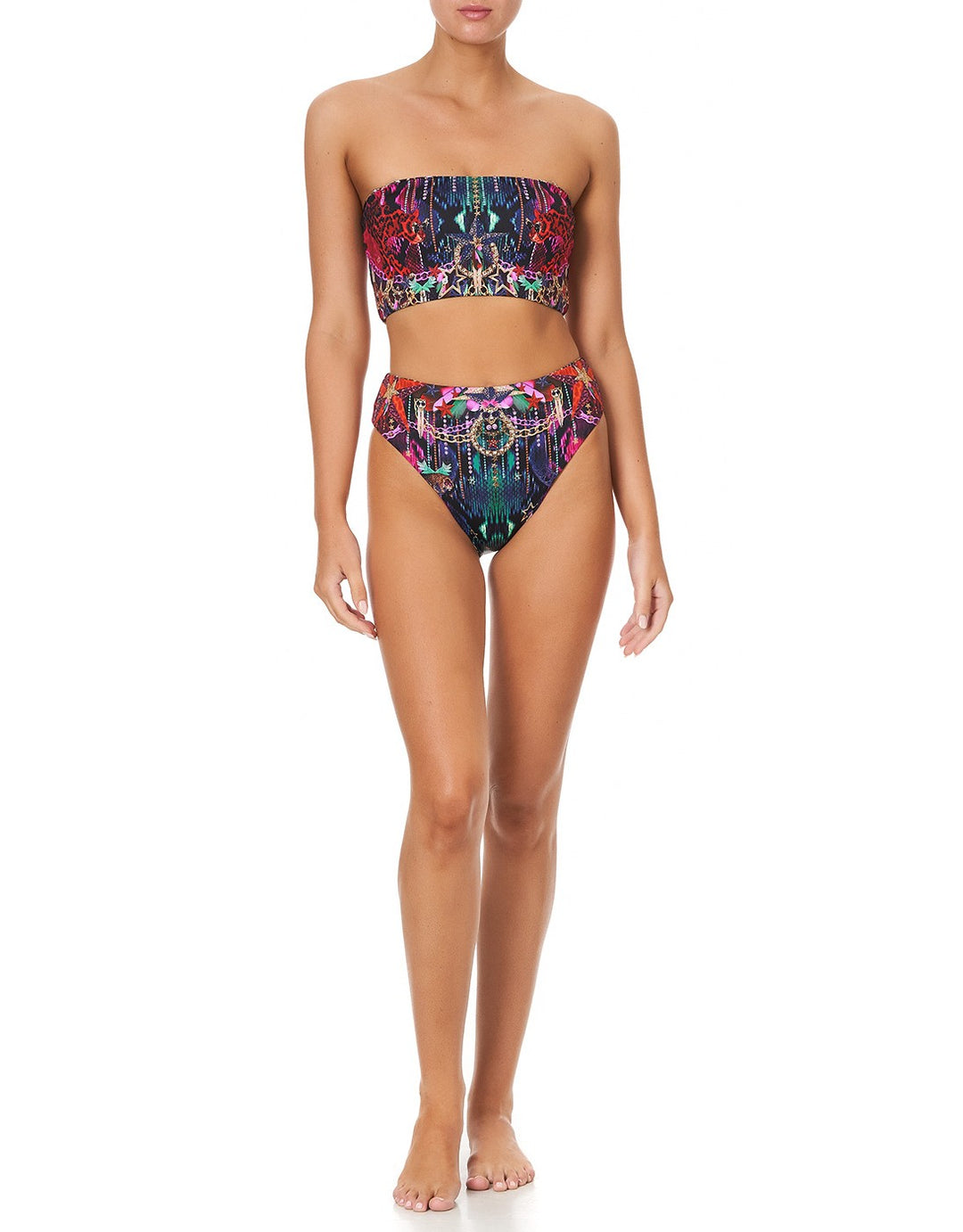 Camilla Reversible High Waist Bikini Bottom, Rocket Woman